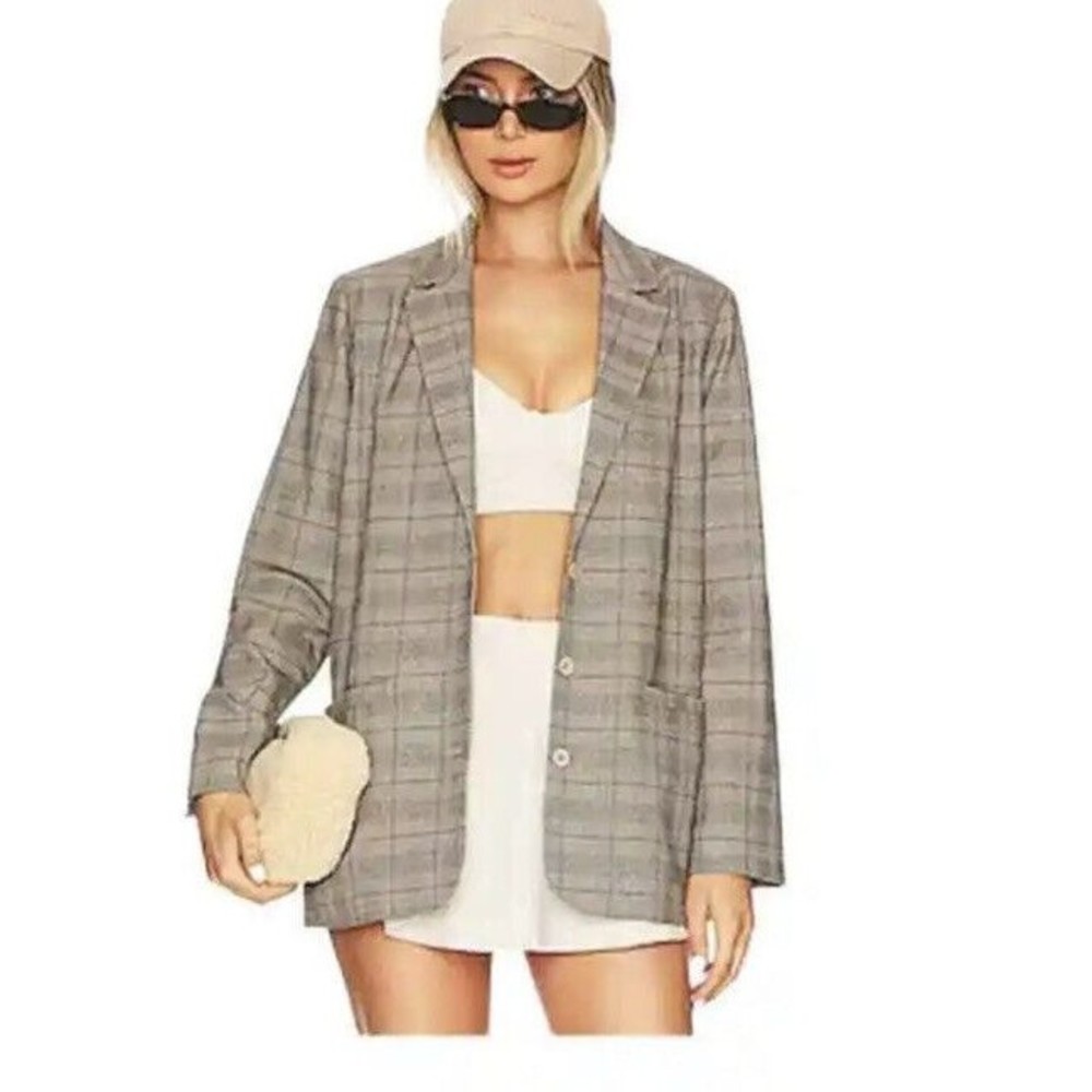 L*SPACE  Revolve Nadia Plaid Blazer  Size S NWT Vintage